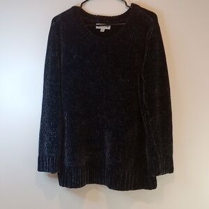 Orvis Sweater Women's Size Medium Blue Pullover Long Sleeve 100% Polyester EUC!